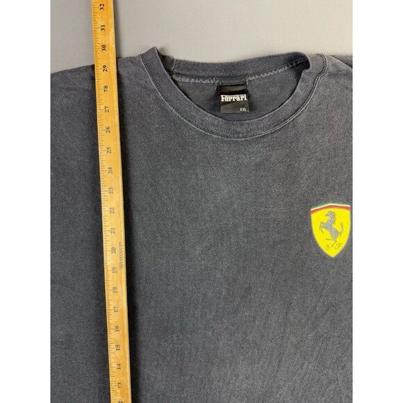 Rare Vintage 1999 90s Ferrari Cars Promo Small Logo Black Shirt USA Made 2XL - Picture 7 of 7